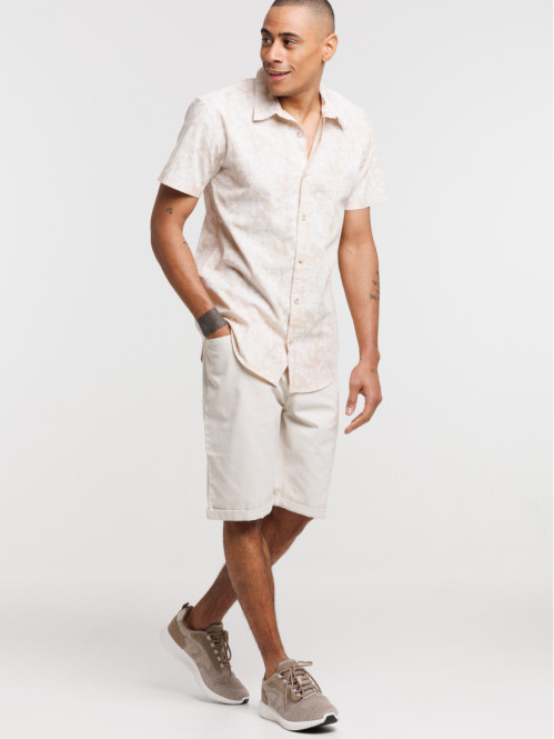 Bermuda coloris beige clair homme