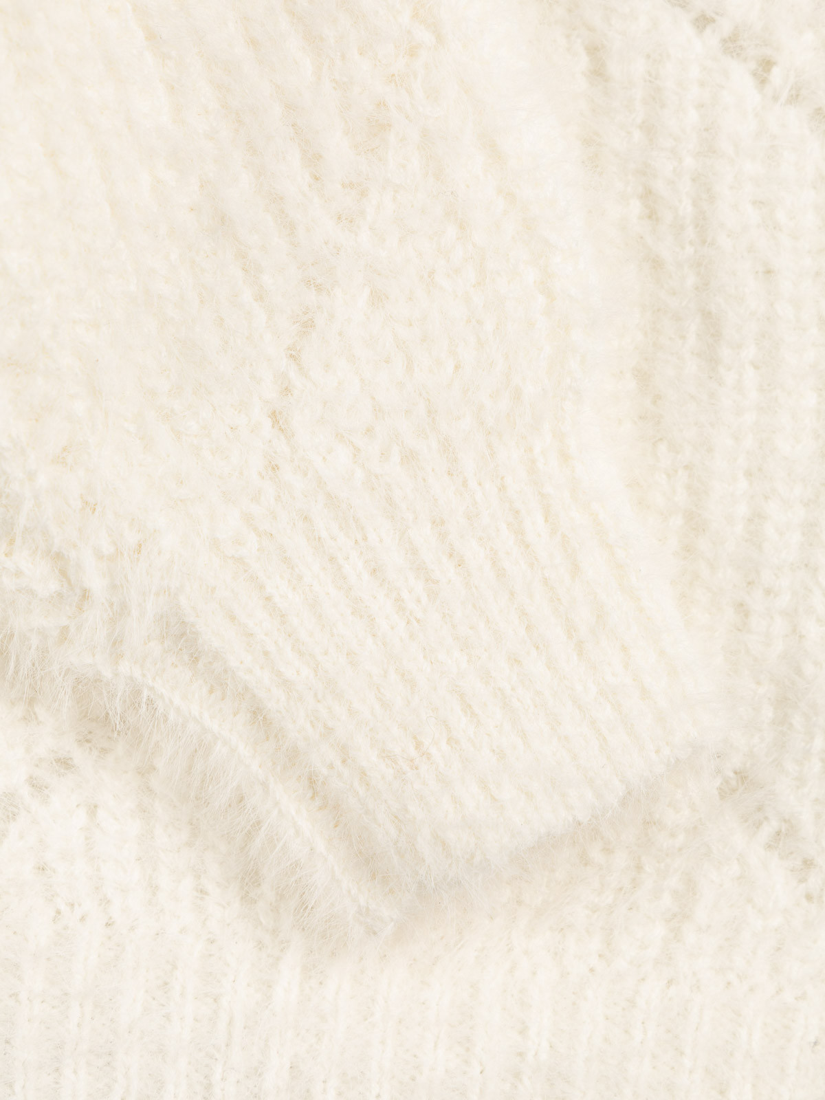 Pull écru maille ajourée fille (3-8)