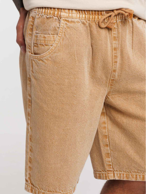 Short caramel en coton homme