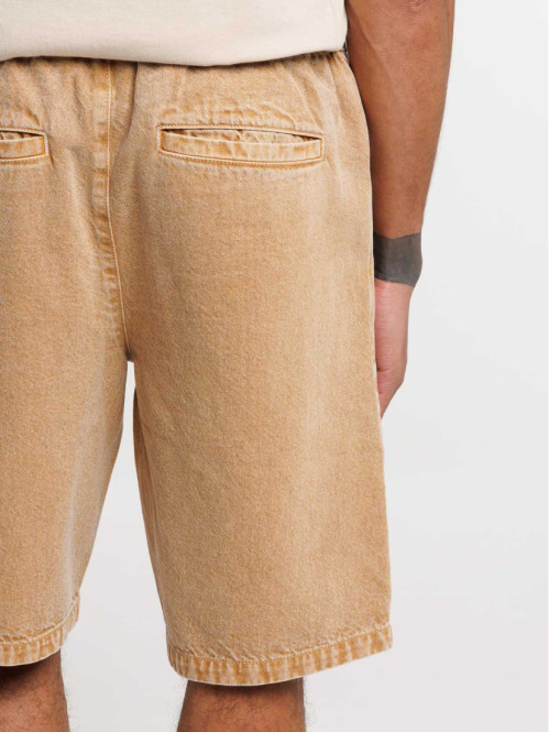 Short caramel en coton homme