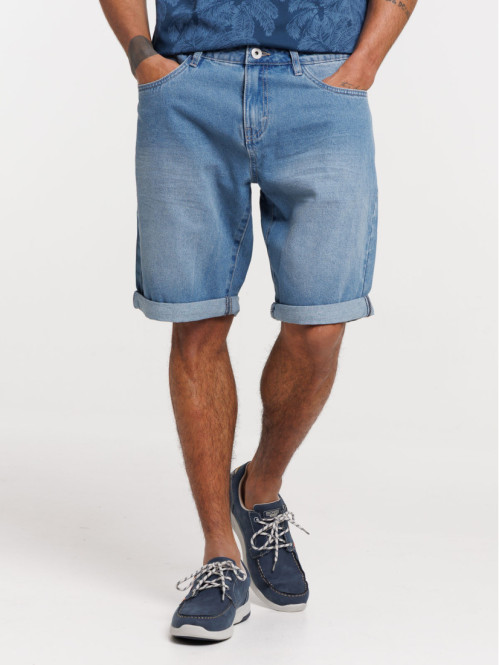 Bermuda en jean stone homme