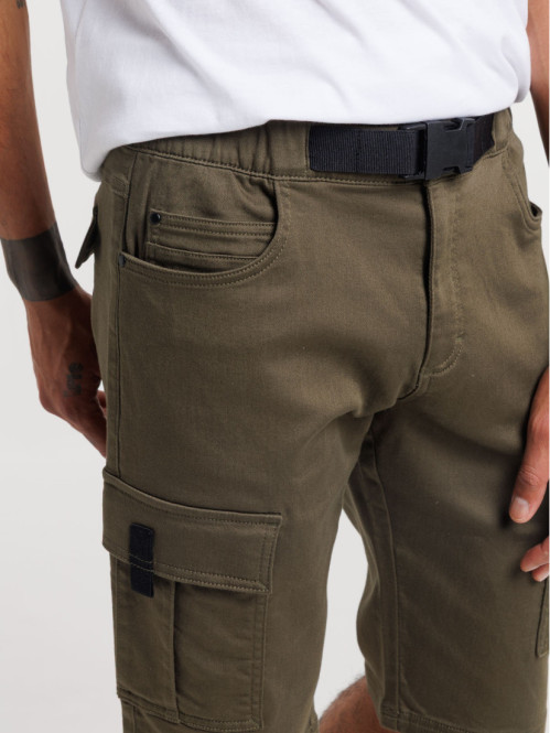 Bermuda cargo kaki homme