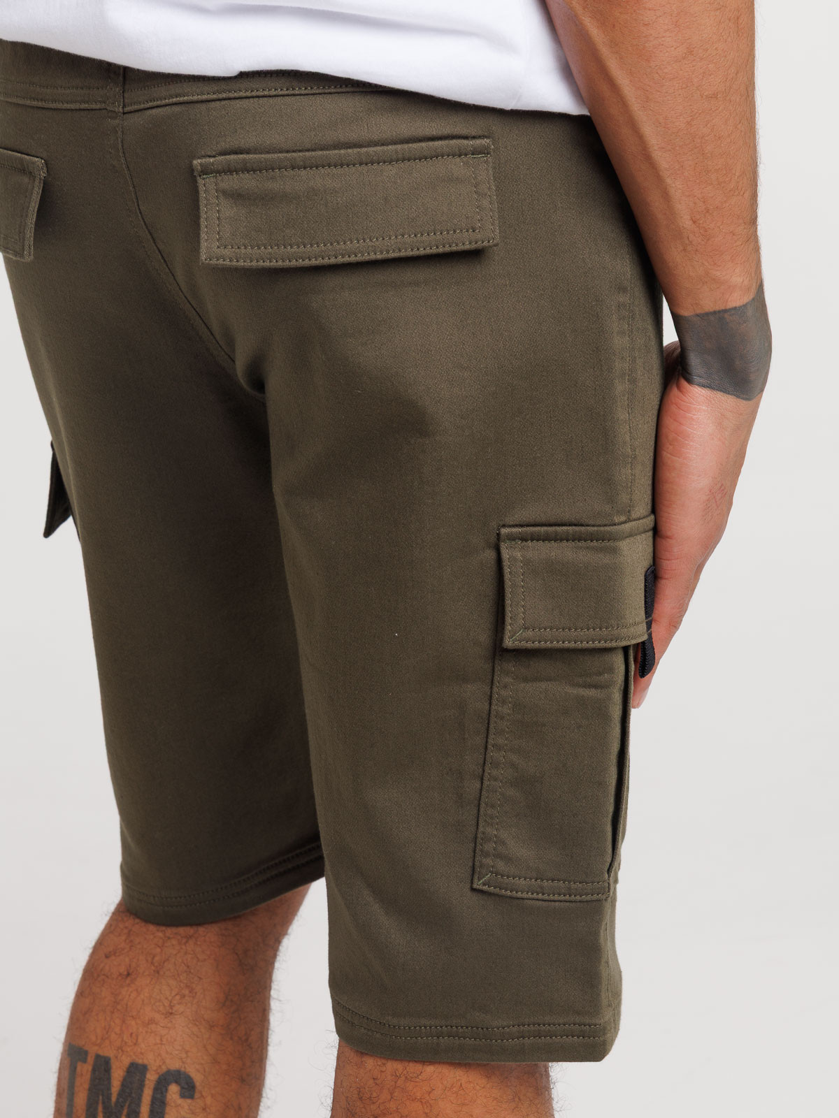 Bermuda cargo kaki homme