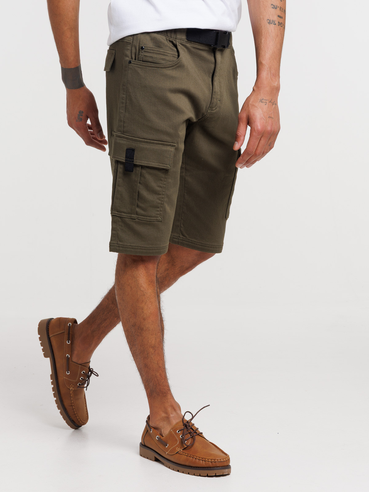 Bermuda cargo kaki homme