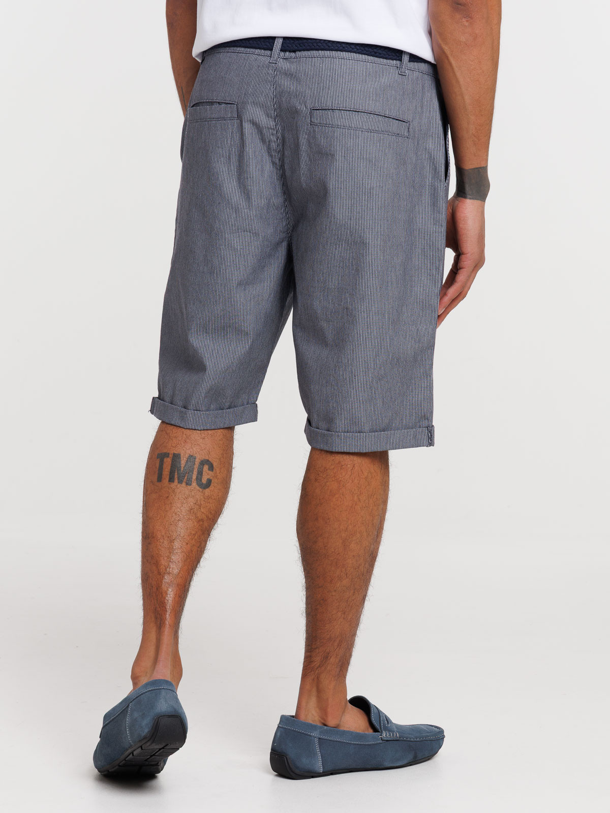 Bermuda rayé avec ceinture homme Bermuda rayé avec ceinture homme