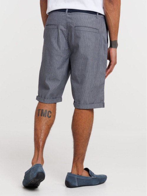 Bermuda rayé avec ceinture...