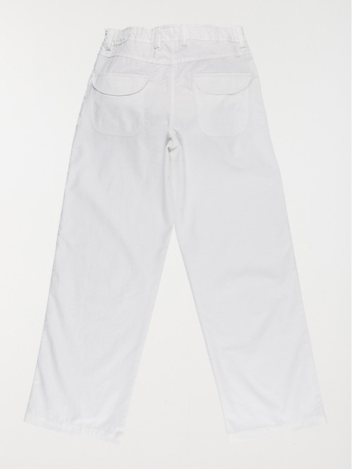 Pantalon large blanc fille...