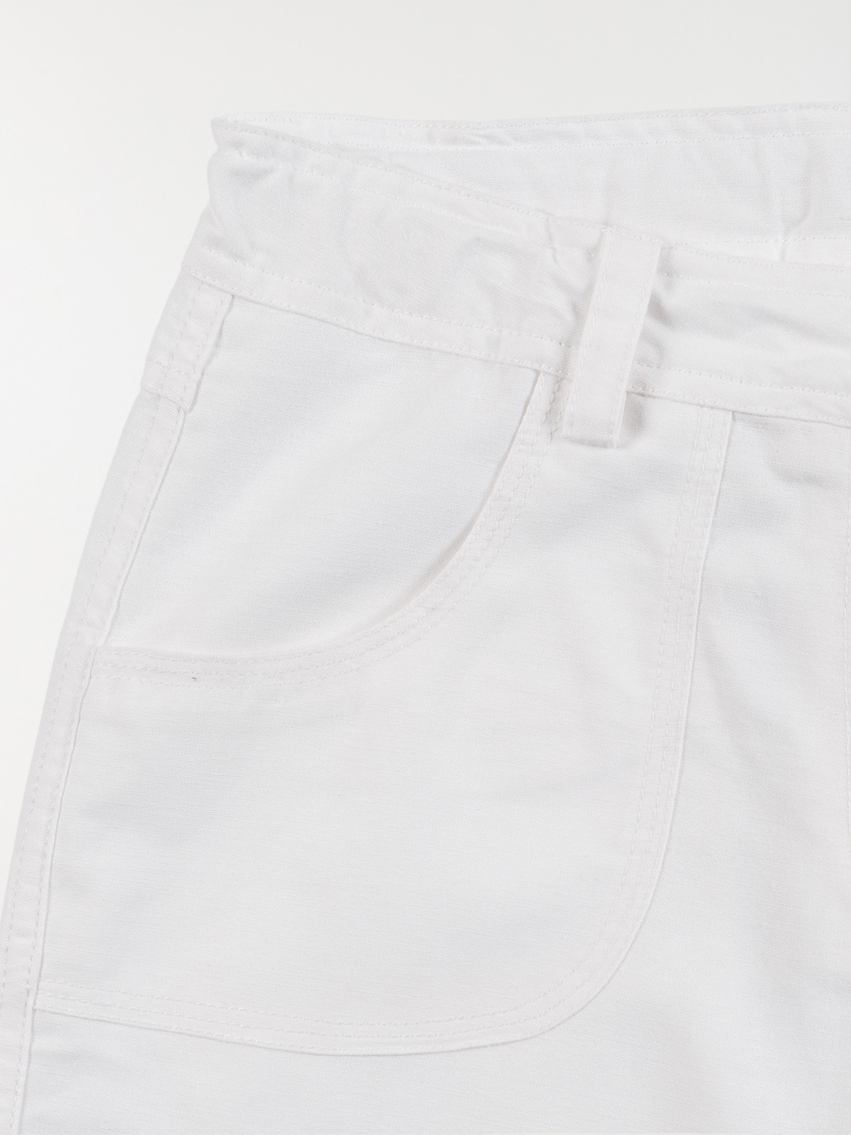 Pantalon large blanc fille (XXS-M)