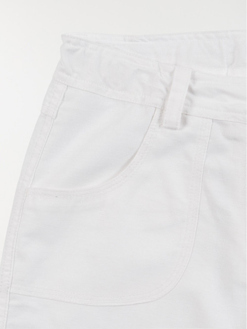 Pantalon large blanc fille...