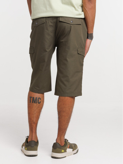Bermuda cargo kaki homme