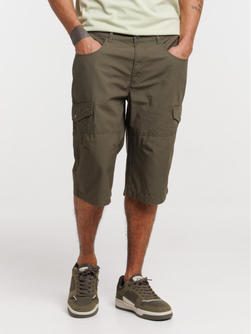 Bermuda cargo kaki homme