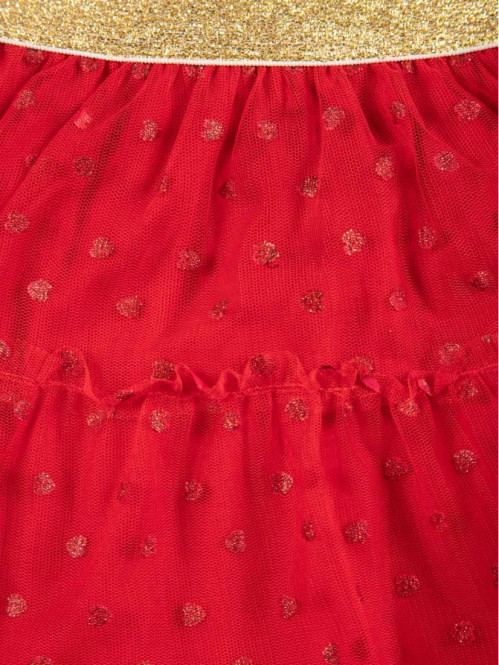 Jupe de fête rouge fille (3-8A) Jupe de fête rouge fille (3-8A)