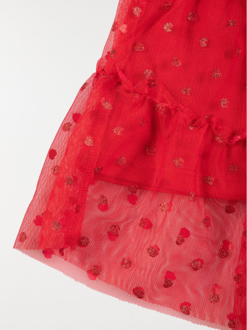 Jupe de fête rouge fille (3-8A) Jupe de fête rouge fille (3-8A)
