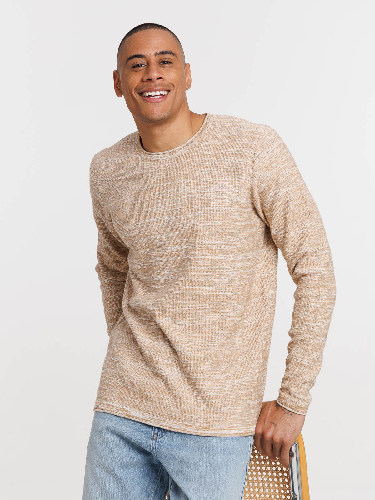 Pull col rond dune homme
