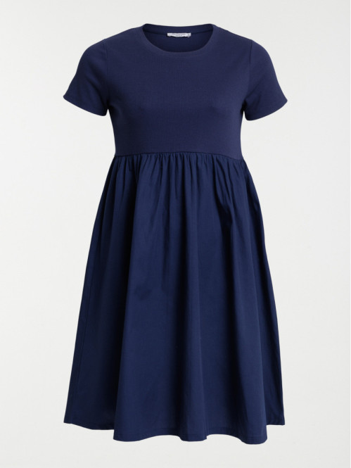 Robe col rond grande taille femme