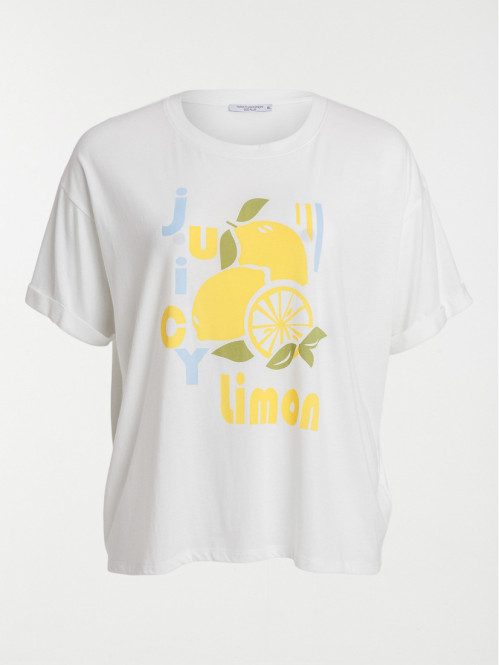 T-shirt citrons grande taille femme