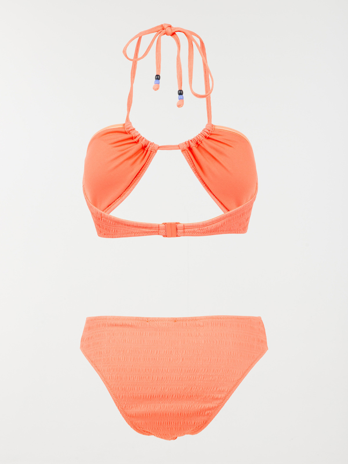 Maillot de bain 2 pièces corail femme