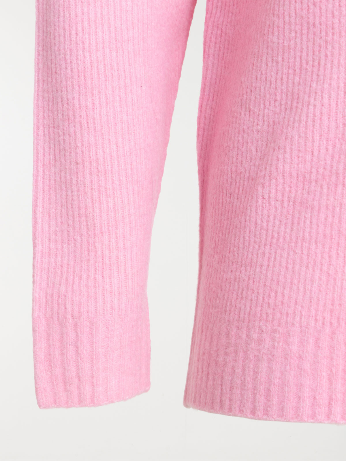 Pull col V pink femme grande taille