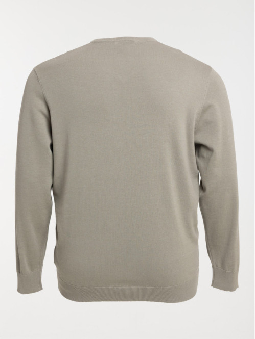 Pull col V grande taille homme