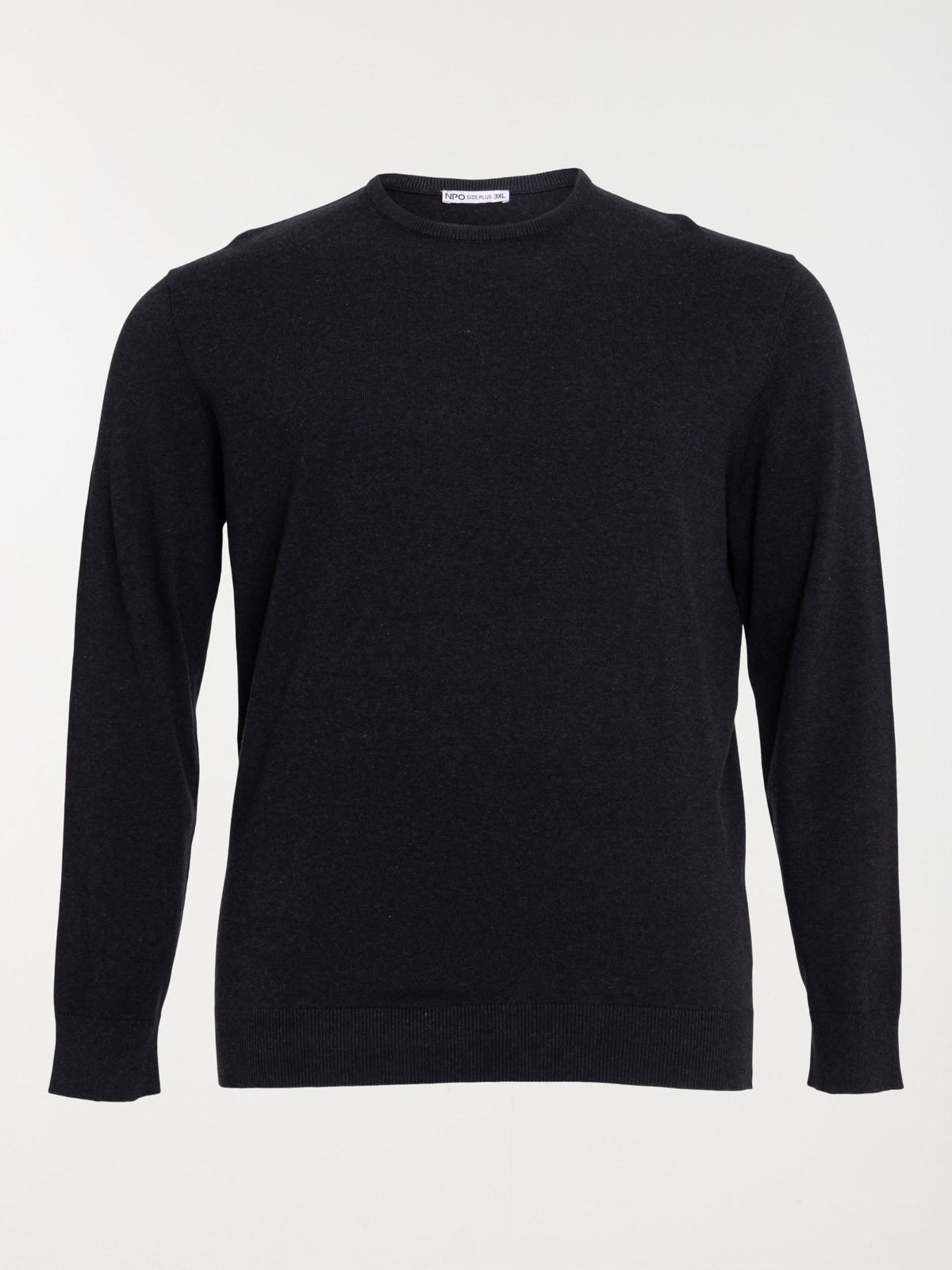 Pull col rond grande taille homme