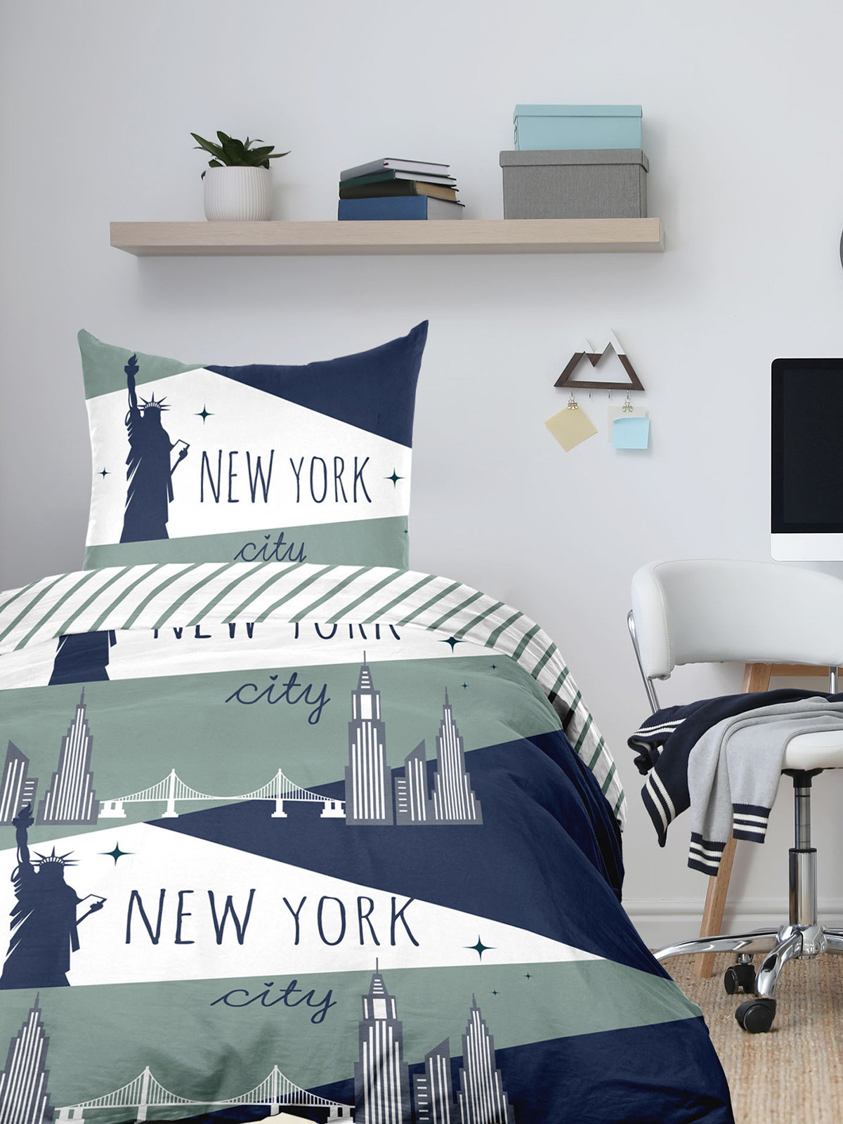Parure 1 personne New-York 140 x 200 cm