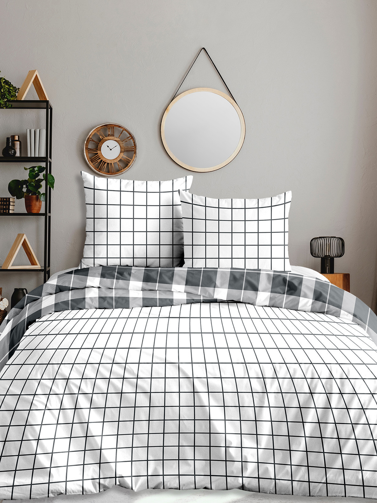 Parure carreaux 2 personnes 240 x 220 cm