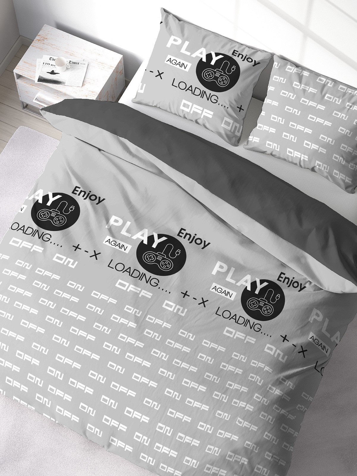 Parure gamer 2 personnes 240 x 220 cm