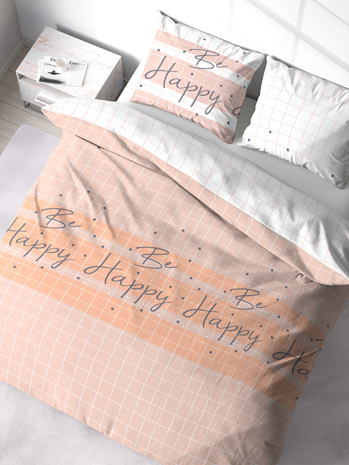 Parure be happy 2 personnes 240 x 220 cm