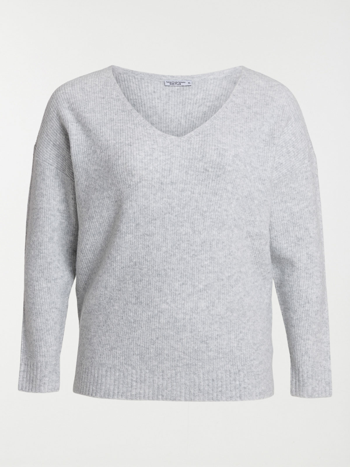 Pull col V femme grande taille