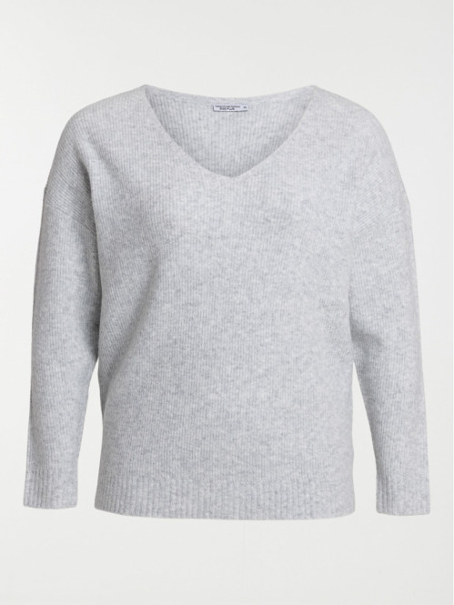 Pull col V femme grande taille