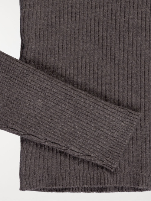 Pull côtelé uni fille (XXS-M)