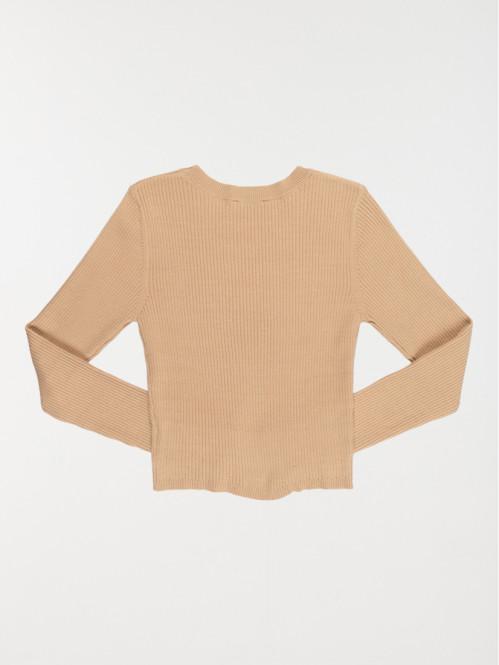 Pull côtelé camel doux...