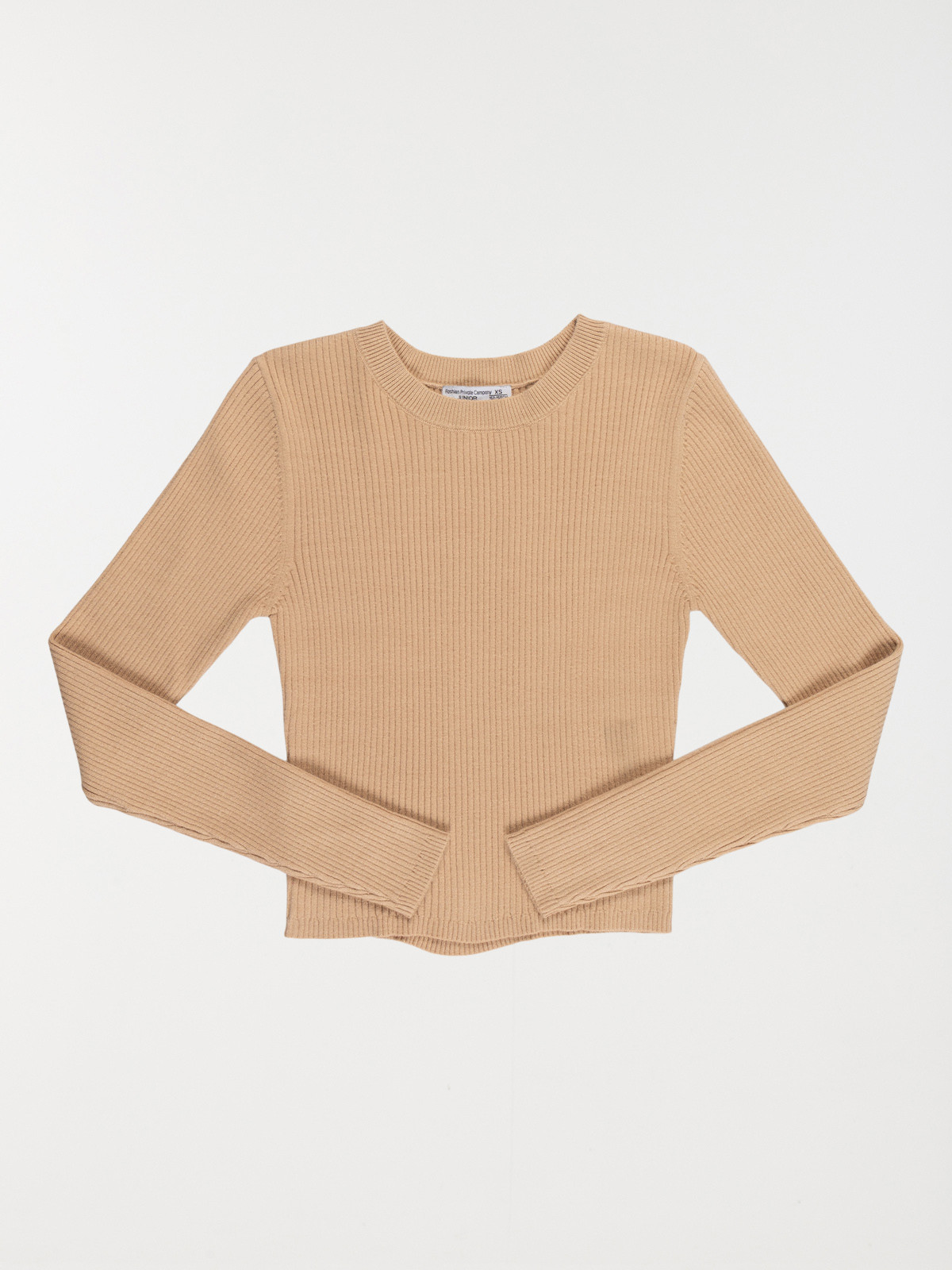 Pull côtelé camel doux fille (XXS-M)