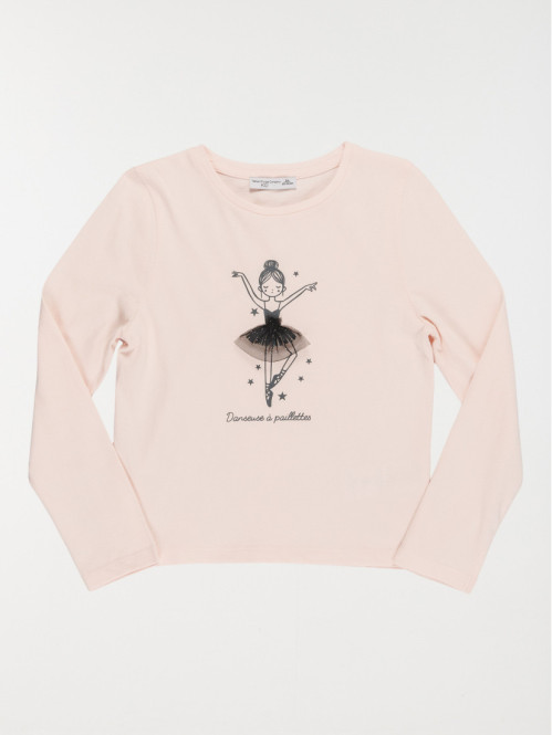 T-shirt danseuse étoile fille (3-12A)