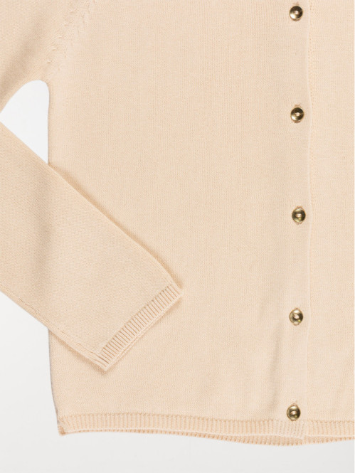 Gilet uni boutonné fille...