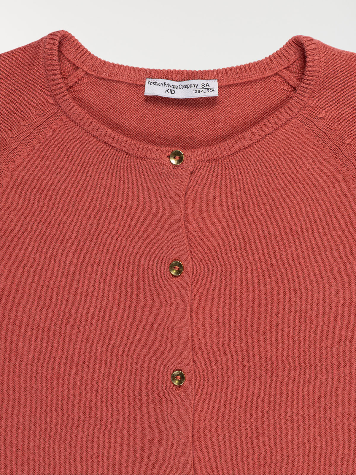 Gilet boutonné safari red fille (3-12A)