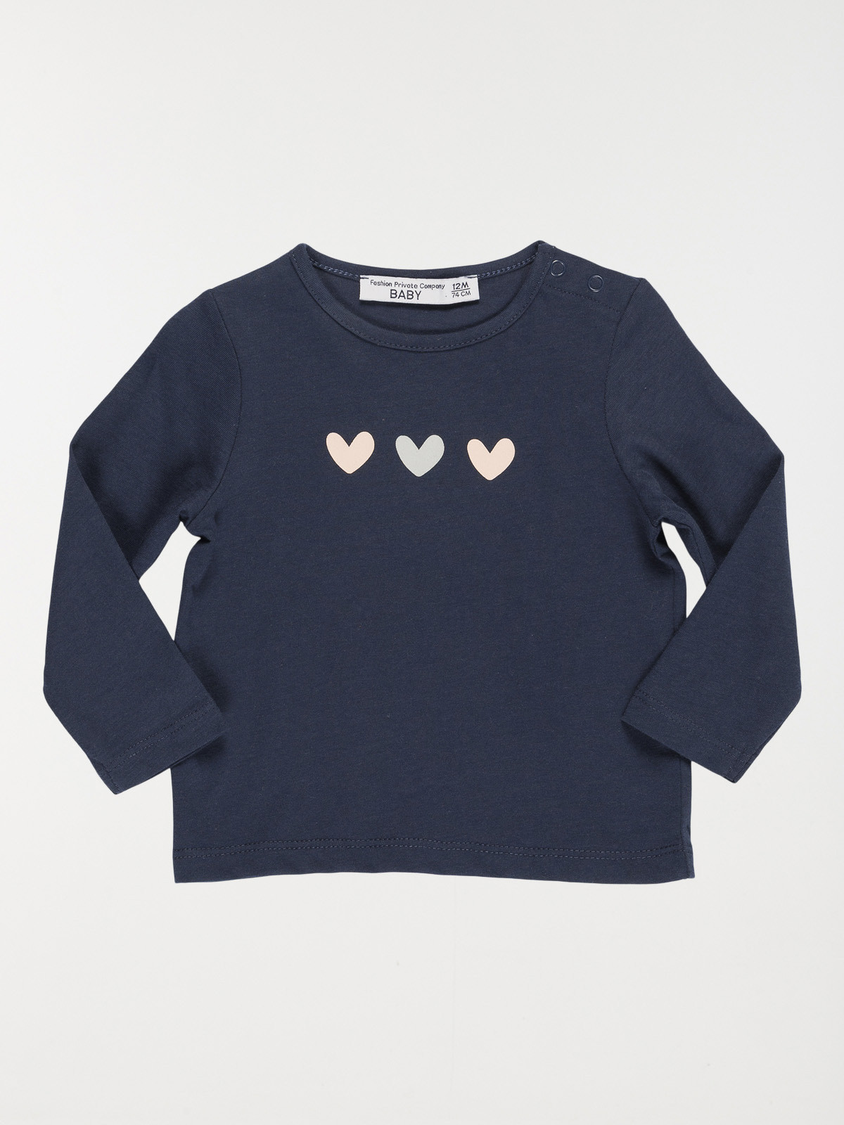 Tee-shirt motif coeurs fille (3-36M)