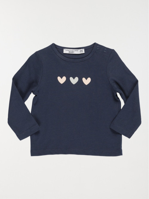 Tee-shirt motif coeurs fille (3-36M)