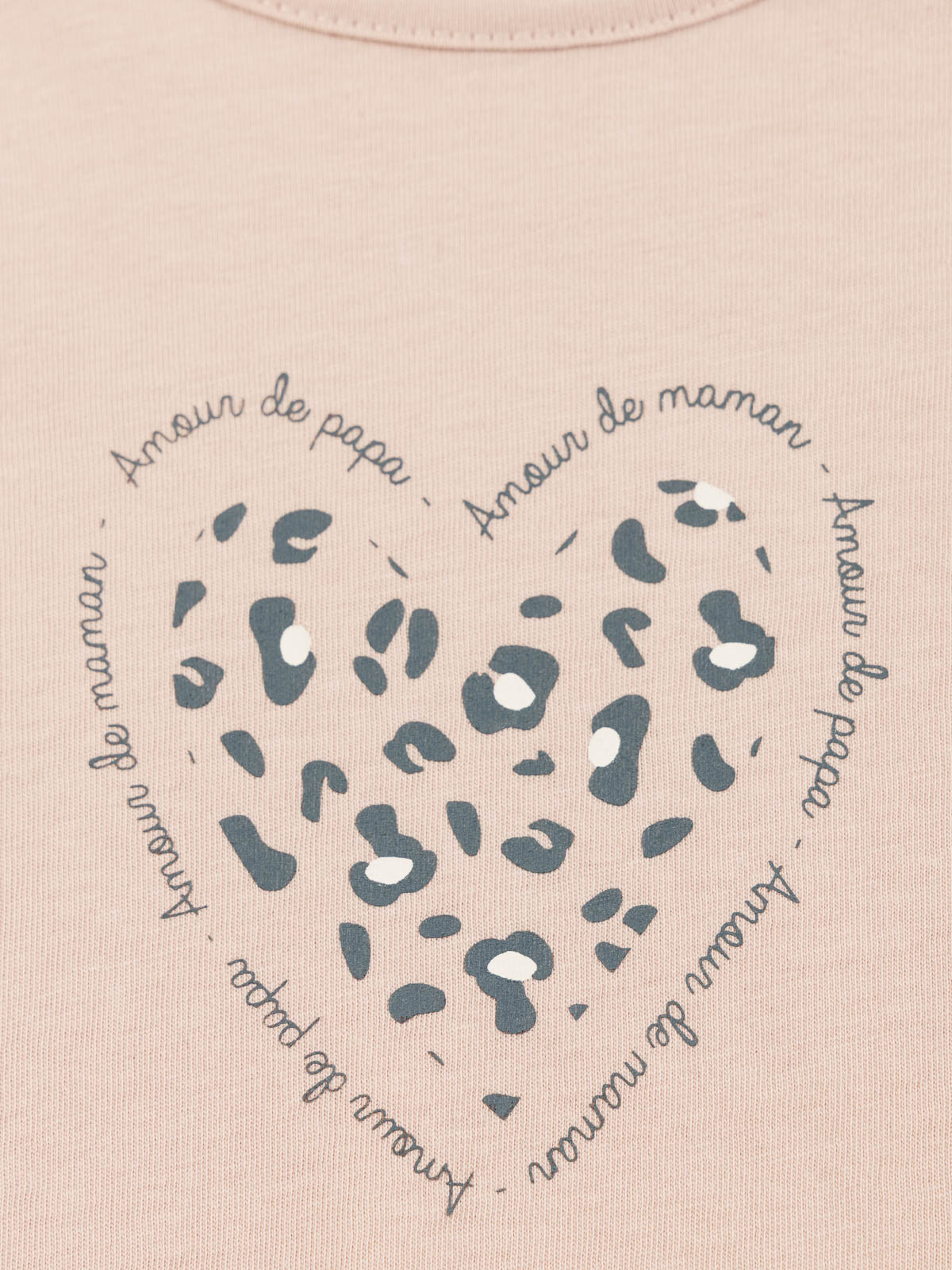 T-shirt coeur léopard fille (3-36M) T-shirt coeur léopard fille (3-36M)