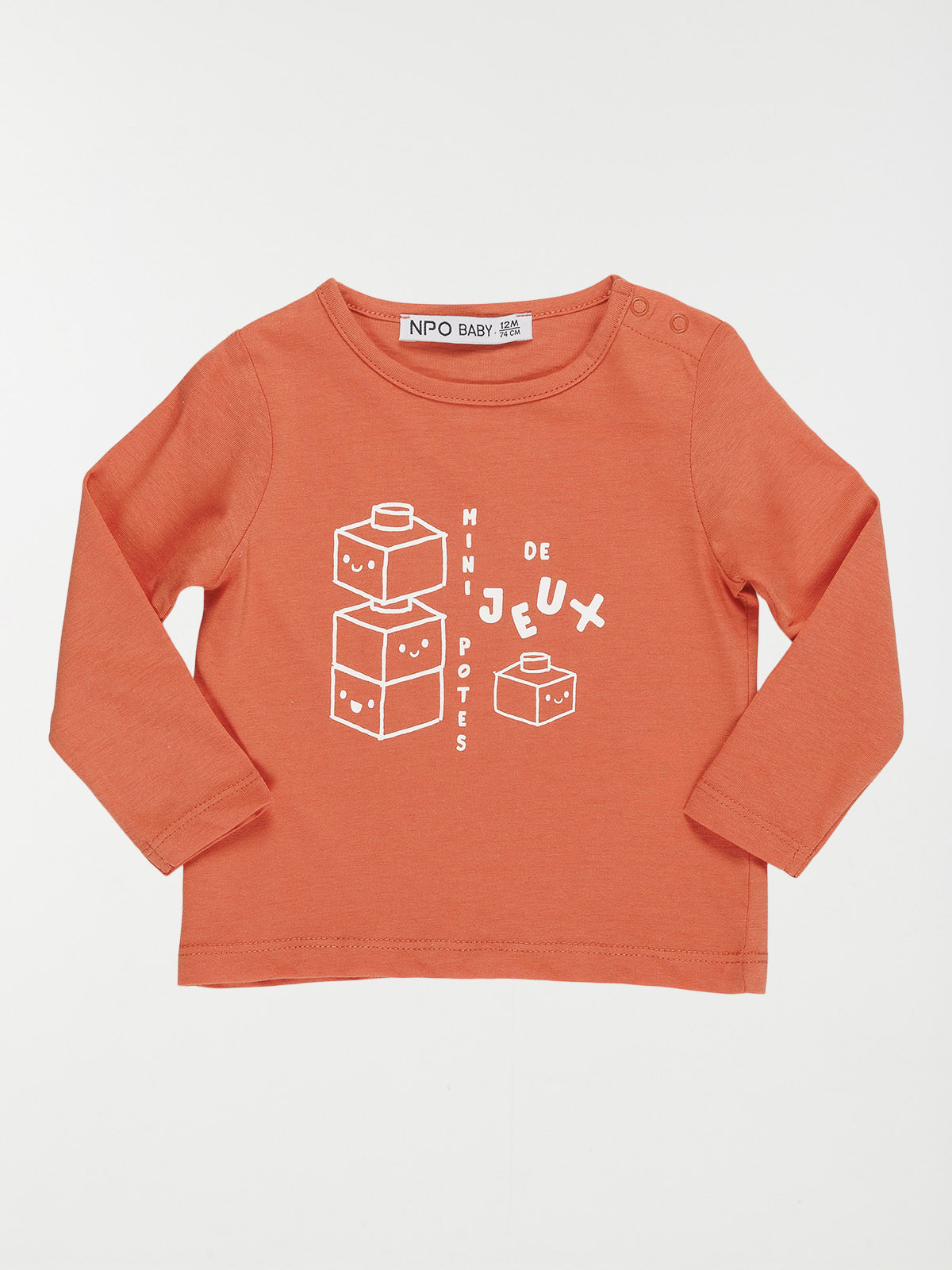 T-shirt motif et message garçon (3-36M)