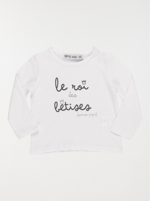 Tee-shirt à message garçon (3-36M)
