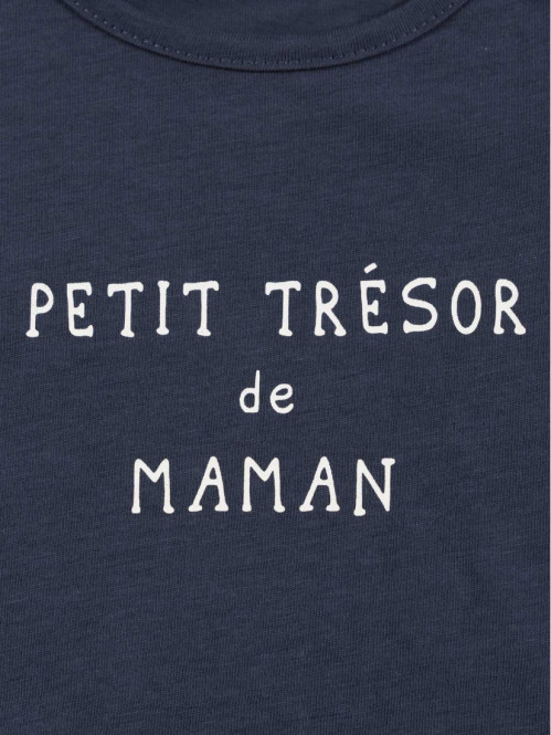 Tee-shirt message garçon marine (3-36M)