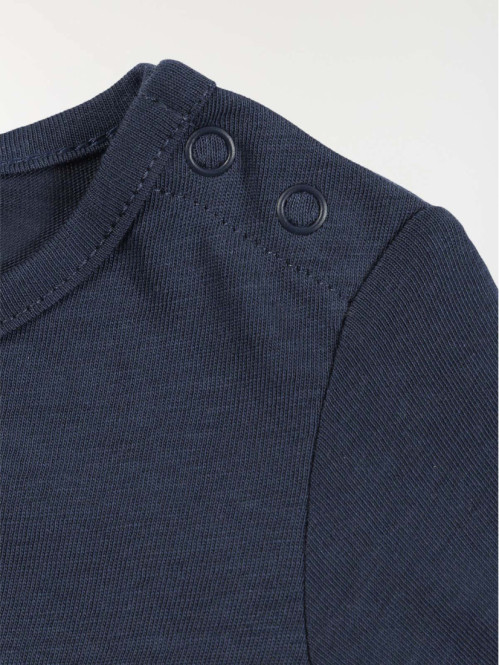 Tee-shirt message garçon marine (3-36M)