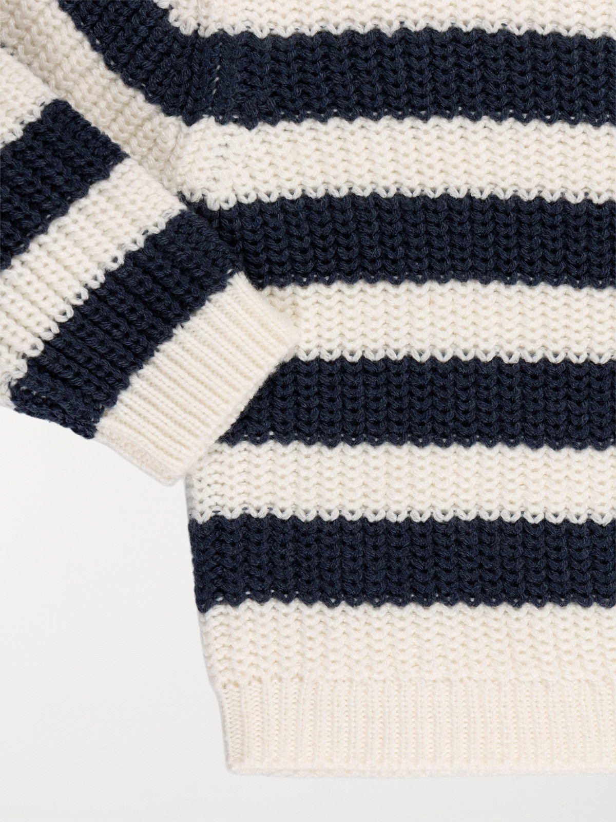 Pull rayé écru garçon (3-36M) Pull rayé écru garçon (3-36M)