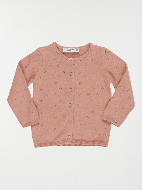 Gilet ajouré fille (3-36M)