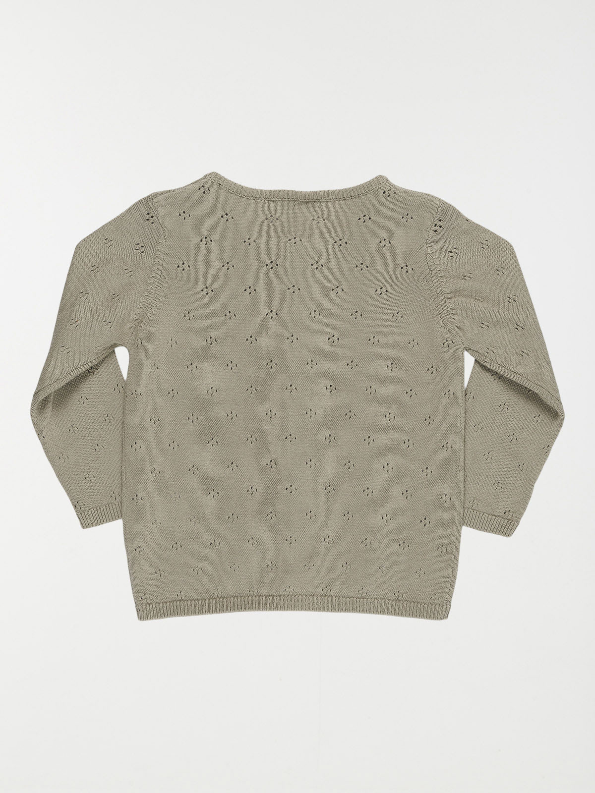 Gilet ajouré vert grisé fille (3-36M) Gilet ajouré vert grisé fille (3-36M)