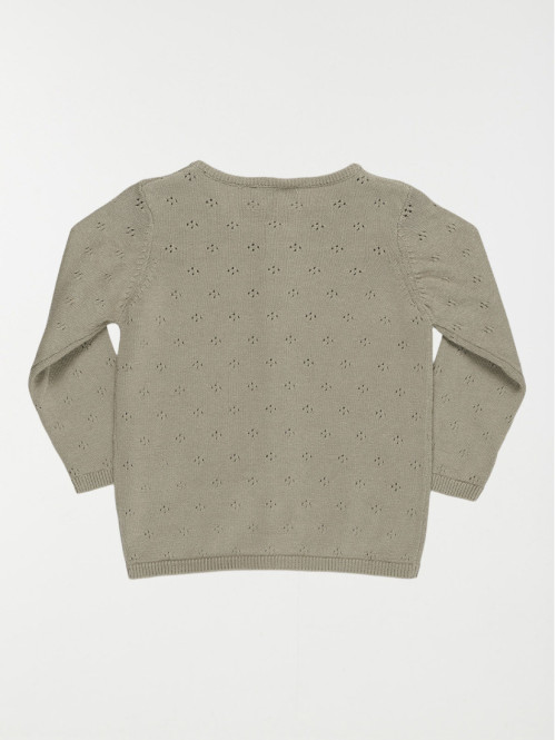 Gilet ajouré vert grisé...