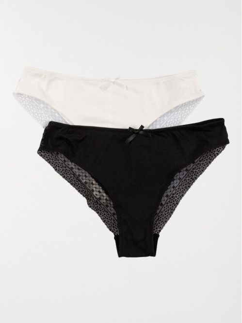 Lot de 2 culottes femme (S-XL)