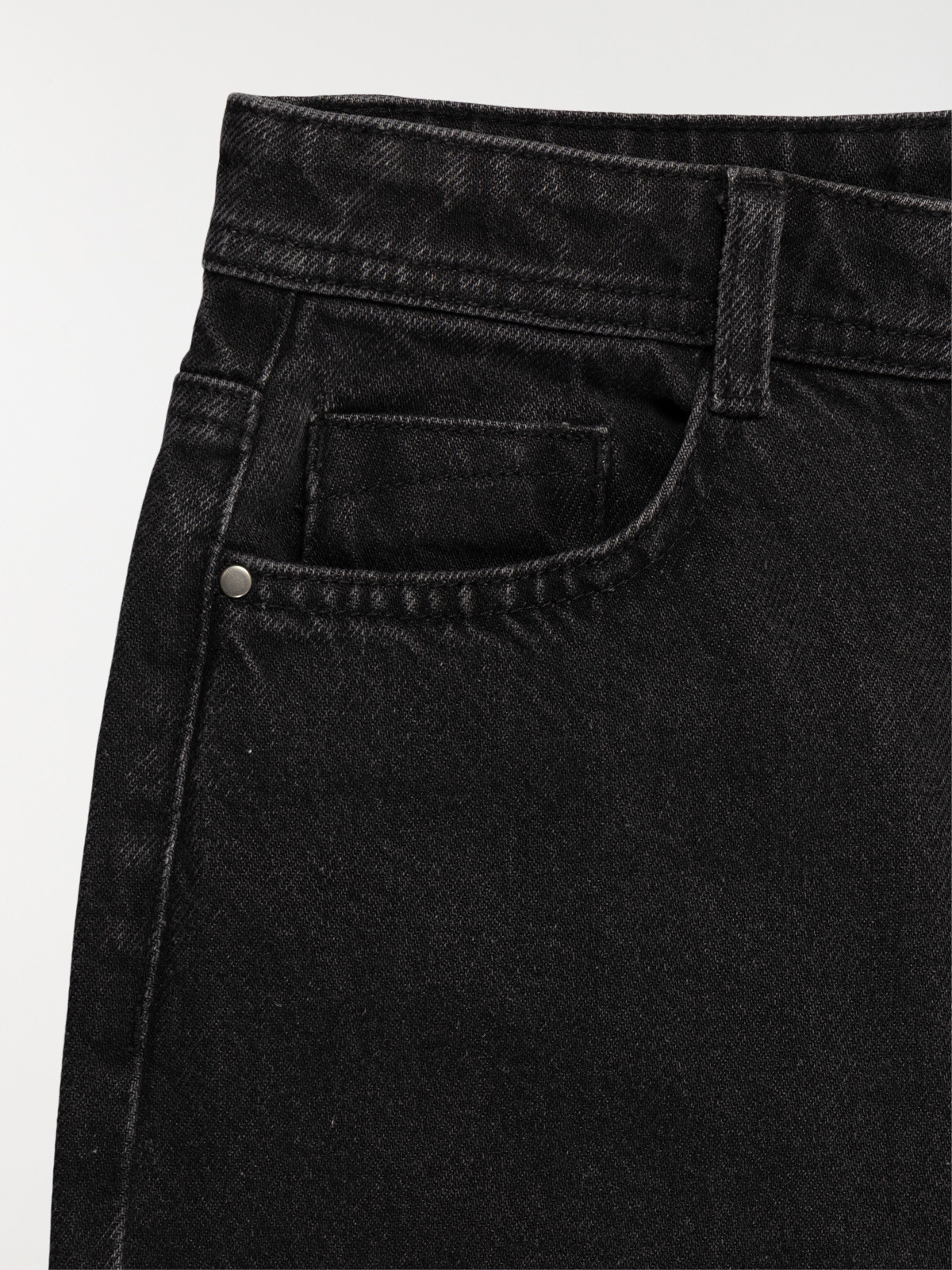 Jean straight fille noir (XXS-M)