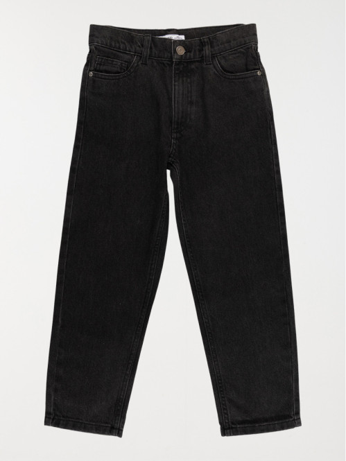 Jean large garçon noir (3-12A)